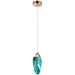 Подвесной светильник Soar Hanging Lamp Brass Emerald Изумрудный варинант исполнения - 2 | Loft Concept в Екатеринбурге