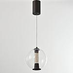 Подвесной светильник с плафоном в форме шара Inner Gleam Orb black  варинант исполнения - 6 | Loft Concept в Екатеринбурге