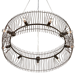 Люстра круглая из тонких прутьев Thin Bronze Rods варинант исполнения - 2 | Loft Concept в Екатеринбурге