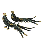 Статуэтка бронзовая синяя пара Фазаны Bronze Birds варинант исполнения - 1 | Loft Concept в Екатеринбурге