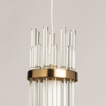 Подвесной светильник с цилиндром из прозрачных стеклянных трубок Nembus варинант исполнения - 9 | Loft Concept в Екатеринбурге