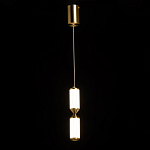 Подвесной светильник с двумя белыми рифлеными цилиндрическими плафонами Golden Swirl варинант исполнения - 3 | Loft Concept в Екатеринбурге