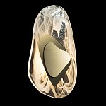 Бра овальное из стекла с золотым элементом Flow Texture  варинант исполнения - 3 | Loft Concept в Екатеринбурге