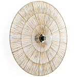 Круглый настенный светильник с декором из пеньковой веревки Alano Wall Lamp варинант исполнения - 1 | Loft Concept в Екатеринбурге