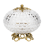 Конфетница из прозрачного рельефного стекла Eden Garden варинант исполнения - 1 | Loft Concept в Екатеринбурге