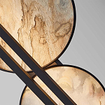 Бра из двух каменных дисков в металлической раме Constellation варинант исполнения - 3 | Loft Concept в Екатеринбурге