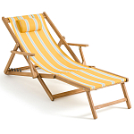 Шезлонг из акации и ткани Venezuela варинант исполнения - 3 | Loft Concept в Екатеринбурге