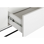 ТВ-тумба белая с  2-мя дверцами и ящиком Strict Lines варинант исполнения - 4 | Loft Concept в Екатеринбурге