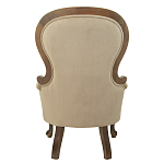 Кресло с мягкой обивкой из светло-коричневого велюра на 4-х деревянных ножках Evelyn Classical Armchair варинант исполнения - 2 | Loft Concept в Екатеринбурге