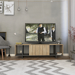 ТВ-тумба с откидной дверцей и 4-мя полками ZITANO TV STAND OAK варинант исполнения - 1 | Loft Concept в Екатеринбурге