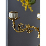 Подсвечник белый Попугай из фарфора с бронзовыми элементами Eden Garden варинант исполнения - 7 | Loft Concept в Екатеринбурге