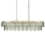 Люстра овальной формы с каскадом из декоративных элементов Harmony of Light варинант исполнения - 3 | Loft Concept в Екатеринбурге