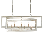 Люстра серебряная из пересекающихся прямоугольных элементов Intersecting Rectangles варинант исполнения - 2 | Loft Concept в Екатеринбурге