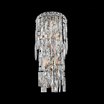 Бра с каскадом из прозрачного хрусталя и корпусом из металла цвета хром Constant Sparks варинант исполнения - 3 | Loft Concept в Екатеринбурге