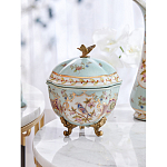 Шкатулка голубого цвета с цветочными орнаментами Blue Garden варинант исполнения - 7 | Loft Concept в Екатеринбурге