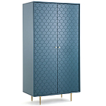 Шкаф двухдверный Scale Ornament Blue Wardrobe варинант исполнения - 2 | Loft Concept в Екатеринбурге