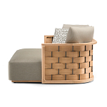 Дизайнерский уличный диван из массива дерева с плетеной спинкой PALINFRASCA Sofa варинант исполнения - 8 | Loft Concept в Екатеринбурге