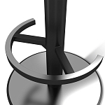 Барный стул вращающийся со спинкой и подлокотниками Douglas Rhombus Черный Велюр варинант исполнения - 5 | Loft Concept в Екатеринбурге