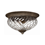 Потолочный светильник с чашеобразным плафоном из толстого волнообразного стекла и широким узорчатым основанием Hinkley варинант исполнения - 1 | Loft Concept в Екатеринбурге