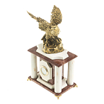 Часы настольные из натурального камня с декором в виде орла Eagle Stone Clock варинант исполнения - 2 | Loft Concept в Екатеринбурге