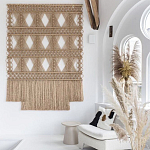 Панно на стену плетеное Макраме бежевый цвет  варинант исполнения - 5 | Loft Concept в Екатеринбурге
