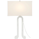 Настольная лампа на арочном корпусе с прямоугольным абажуром One Piece Support варинант исполнения - 2 | Loft Concept в Екатеринбурге