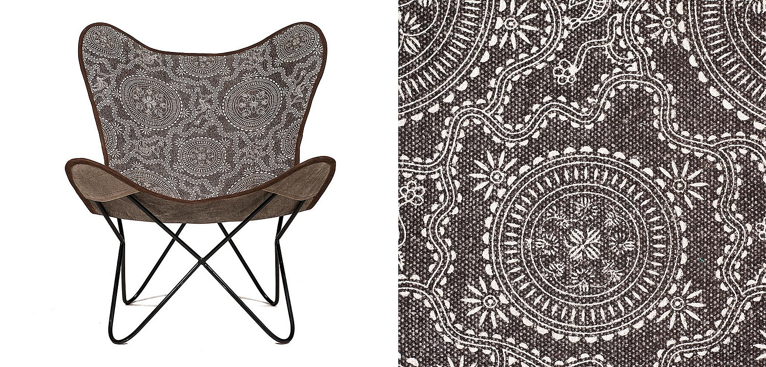 Кресло Indian black and white pattern - Loft-Concept в Екатеринбурге