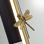 Бра с круглым плафоном из алебастра и бронзовой декоративной стрекозой 65 Alaris  варинант исполнения - 7 | Loft Concept в Екатеринбурге