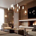 Бра с цилиндрическим матовым плафоном и шаром из камня на металлическом основании Orb Essence варинант исполнения - 8 | Loft Concept в Екатеринбурге