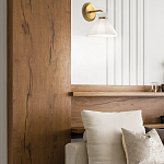 Бра с белым конусным плафоном из стекла Alora Mood варинант исполнения - 9 | Loft Concept в Екатеринбурге