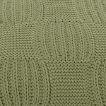 Подушка из хлопка рельефной вязки зеленого цвета Eden Line варинант исполнения - 3 | Loft Concept в Екатеринбурге