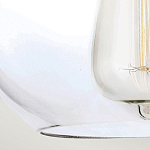 Подвесной светильник цвета никель с прозрачным стеклянным плафоном на цепи Feiss варинант исполнения - 10 | Loft Concept в Екатеринбурге