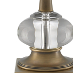 Настольная лампа с хрустальным шаром на корпусе и высоким тканевым абажуром Prism Rod варинант исполнения - 1 | Loft Concept в Екатеринбурге