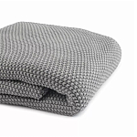 Плед из хлопка серого цвета Waffle Comfort варинант исполнения - 2 | Loft Concept в Екатеринбурге