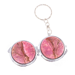 Зеркало брелок складное двухстороннее из натурального камня Родонит Stone Mirrors варинант исполнения - 6 | Loft Concept в Екатеринбурге