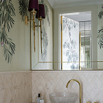 Обои ручная роспись Silk Tree Original colourway on White Metal gilded paper варинант исполнения - 3 | Loft Concept в Екатеринбурге