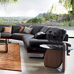 Дизайнерский журнальный стол c круглой столешницей на фигурном основании Usake варинант исполнения - 1 | Loft Concept в Екатеринбурге