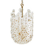 Подвесной светильник декорированный цветами из стекла Lightness of Flowers варинант исполнения - 1 | Loft Concept в Екатеринбурге