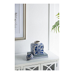 Ваза с крышкой в китайском стиле Oriental Blue & White Ornament Vases варинант исполнения - 3 | Loft Concept в Екатеринбурге