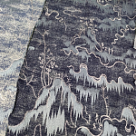 Мебельная ткань Вышивка темно-серый цвет 130 см T2-40 варинант исполнения - 1 | Loft Concept в Екатеринбурге