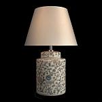 Настольная лампа цилиндрическая с цветочной росписью Lamp Flower Painting варинант исполнения - 3 | Loft Concept в Екатеринбурге
