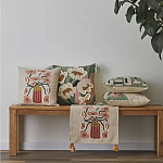 Подушка с цветочным принтом и кисточками Blooming Elegance Daisy варинант исполнения - 9 | Loft Concept в Екатеринбурге