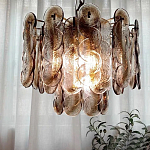 Люстра из круглых стеклянных элементов Vienna варинант исполнения - 2 | Loft Concept в Екатеринбурге