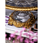 Чаша из прозрачного стекла с бронзовым ободком и фигурками бабочек Eden Garden варинант исполнения - 5 | Loft Concept в Екатеринбурге