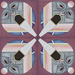 Плитка дизайнерская с узором Маска варинант исполнения - 3 | Loft Concept в Екатеринбурге