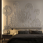 Барельеф DANDELIONS варинант исполнения - 1 | Loft Concept в Екатеринбурге