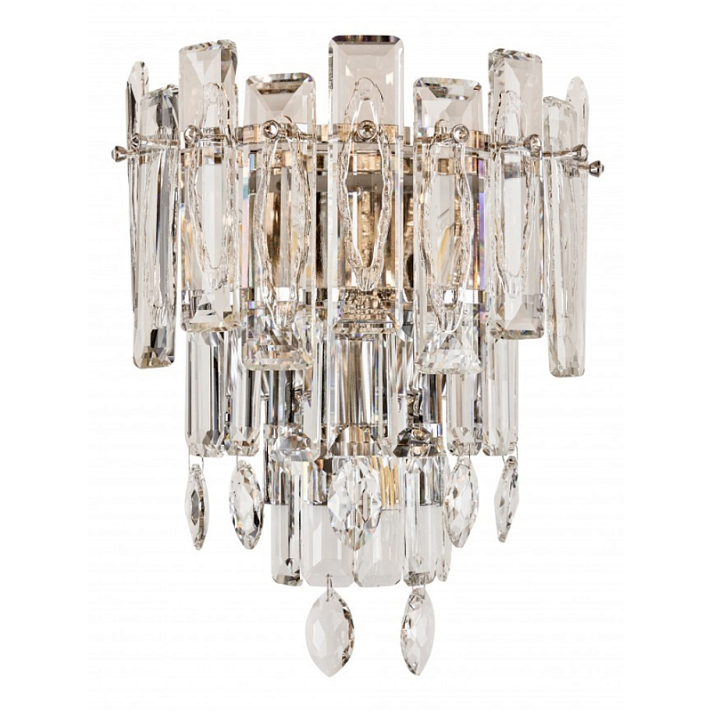 Бра с хрустальными подвесками Gorgeous Crystal Light Золотой Прозрачный Хром в Екатеринбурге | Loft Concept 