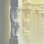 Встраиваемый в стену гипсовый светильник под покраску с колоннами и арками в античном стиле Antiquity Athena варинант исполнения - 13 | Loft Concept в Екатеринбурге