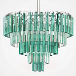 Дизайнерская люстра AQUA Blue Lagoon бирюзовое стекло несколько ярусов варинант исполнения - 1 | Loft Concept в Екатеринбурге