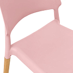 Пластиковый стул на ножках из массива бука Ferret Pink варинант исполнения - 4 | Loft Concept в Екатеринбурге
